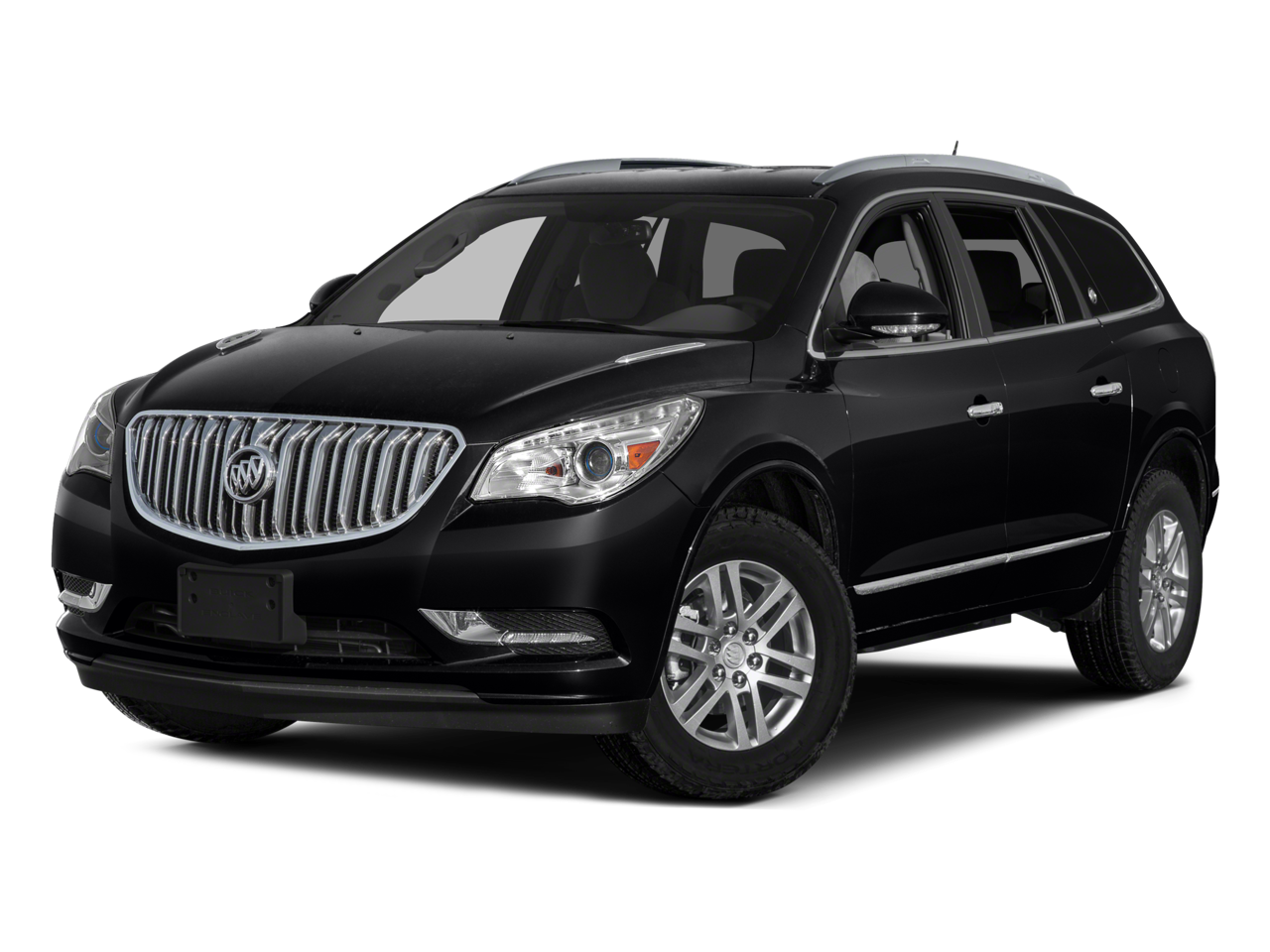 2017 Buick Enclave Leather in Summit White — front three-quarter view