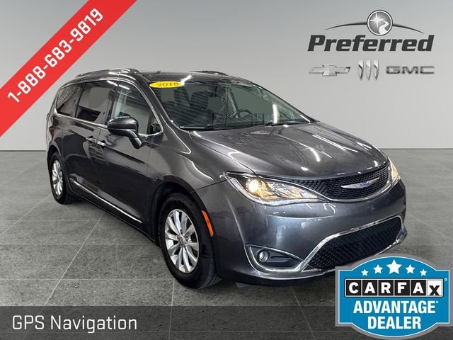 2018 Chrysler Pacifica Touring L in Gray — front three-quarter view