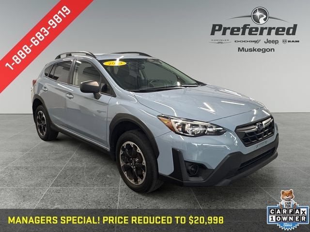 2023 Subaru Crosstrek Base in Gray — front three-quarter view